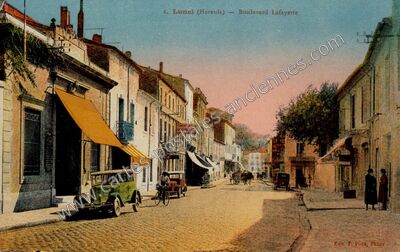 Carte postale ancienne Boulevard Lafayette — Lunel (Hérault)