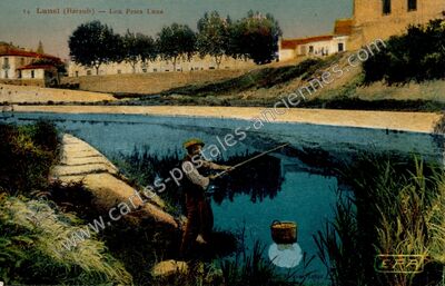 Carte postale ancienne Lou Pesca Luna — Lunel (Hérault)