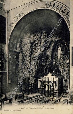 Carte postale ancienne Chapelle de N.-D. de Lourdes — Lunel (Hérault)