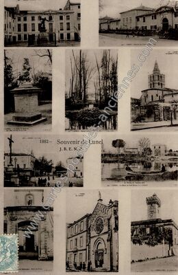 Carte postale ancienne Souvenir — Lunel (Hérault)
