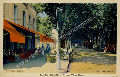 Carte postale ancienne Avenue Victor-Hugo — Lunel (Hérault)
