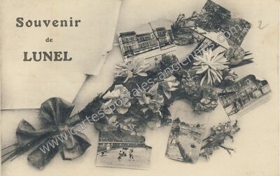 Carte postale ancienne Souvenir — Lunel (Hérault)