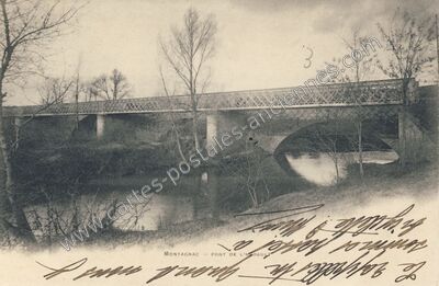 Carte postale ancienne Pont de l'Hérault — Montagnac (Hérault)