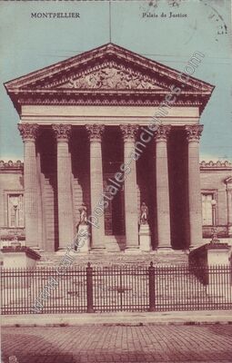 Carte postale ancienne Palais de Justice — Montpellier (Hérault)