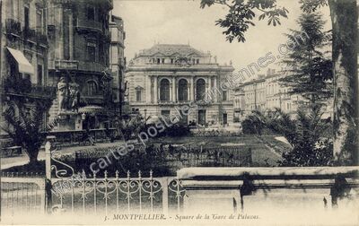 Carte postale ancienne Square de la Gare de Palavas — Montpellier (Hérault)