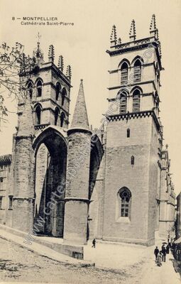 Carte postale ancienne Cathédrale Saint-Pierre — Montpellier (Hérault)