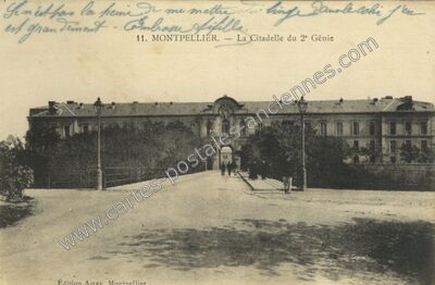 Carte postale ancienne La Citadelle du 2° Génie — Montpellier (Hérault)