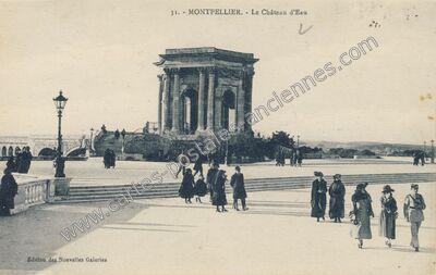 Carte postale ancienne Le Château d'Eau — Montpellier (Hérault)