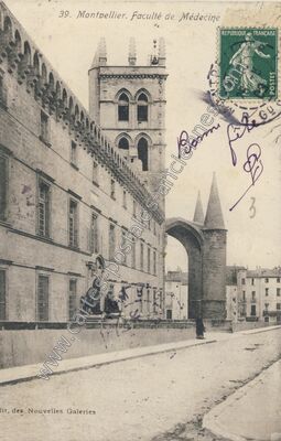 Carte postale ancienne Faculté de Médecine — Montpellier (Hérault)