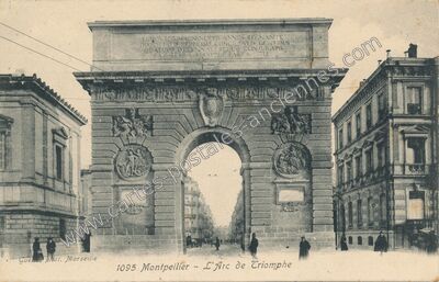 Carte postale ancienne L'Arc de Triomphe — Montpellier (Hérault)