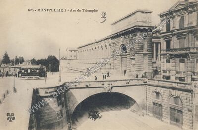 Carte postale ancienne Arc de Triomphe — Montpellier (Hérault)