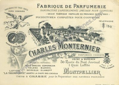 Carte postale ancienne Fabrique de parfumerie — Montpellier (Hérault)