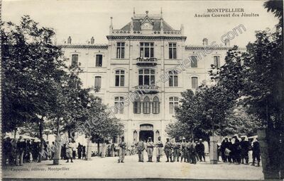 Carte postale ancienne Ancien Couvent des Jésuites — Montpellier (Hérault)