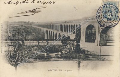 Carte postale ancienne Aqueduc — Montpellier (Hérault)