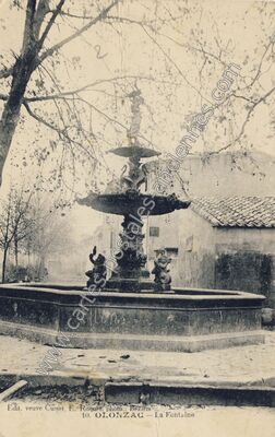 Carte postale ancienne La Fontaine — Olonzac (Hérault)