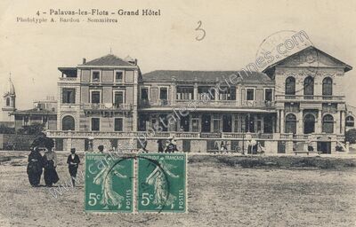 Carte postale ancienne Grand Hôtel — Palavas-les-Flots (Hérault)