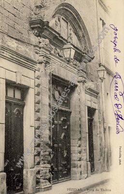 Carte postale ancienne Porte du Théâtre — Pézenas (Hérault)