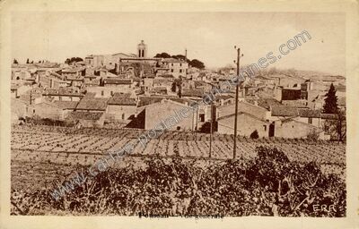 Carte postale ancienne Vue générale — Poussan (Hérault)