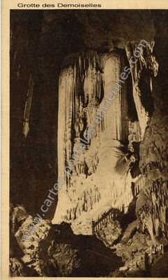 Carte postale ancienne Grotte des Demoiselles — Saint-Bauzille-de-Putois (Hérault)