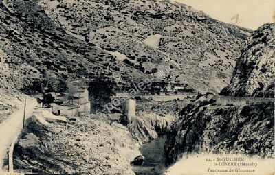 Carte postale ancienne Panorama de Glamouse — Saint-Guilhem-le-Désert (Hérault)
