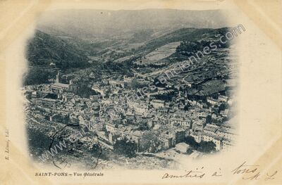 Carte postale ancienne St Pons — Saint-Pons-de-Thomières (Hérault)