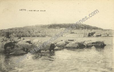 Carte postale ancienne Vue de la ville — Sète (Hérault)