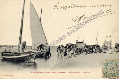 Carte postale ancienne Valrars — Valras-Plage (Hérault)
