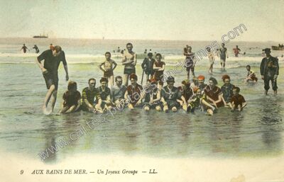 Carte postale ancienne Bains de Mer — Sète (Hérault)