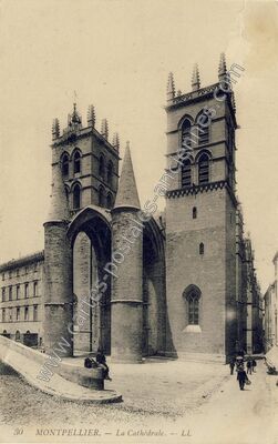 Carte postale ancienne La Cathédrale — Montpellier (Hérault)