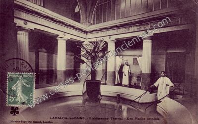 Carte postale ancienne Etablissement Thermal - Une Piscine tempérée — Lamalou-les-Bains (Hérault)