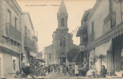 Carte postale ancienne L'Eglise — Palavas-les-Flots (Hérault)