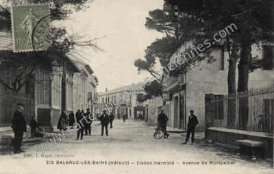 Carte postale ancienne Station thermale — Avenue de Montpellier — Balaruc-les-Bains (Hérault)