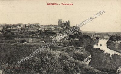Carte postale ancienne Panorama — Béziers (Hérault)