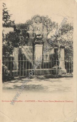 Carte postale ancienne Place Victor Coste (Membre de l'Institut) — Castries (Hérault)