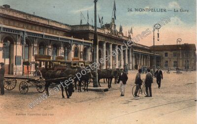 Carte postale ancienne La Gare — Montpellier (Hérault)