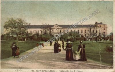 Carte postale ancienne Citadelle du 2e Génie — Montpellier (Hérault)