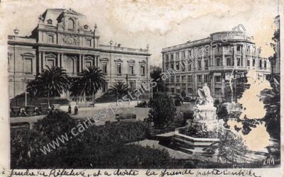 Carte postale ancienne La Préfecture et la Grande poste Centrale — Montpellier (Hérault)