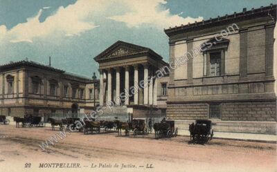 Carte postale ancienne Le Palais de Justice — Montpellier (Hérault)
