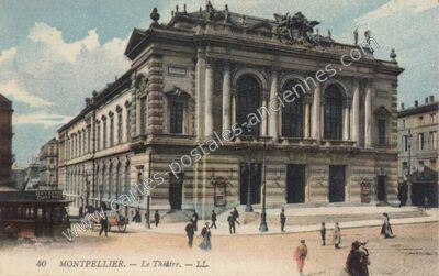 Carte postale ancienne Le Théâtre — Montpellier (Hérault)