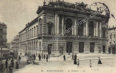Carte postale ancienne Le Théâtre — Montpellier (Hérault)