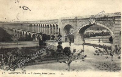 Carte postale ancienne L'Aqueduc Saint-Clément — Montpellier (Hérault)