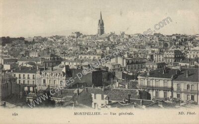 Carte postale ancienne Vue générale — Montpellier (Hérault)