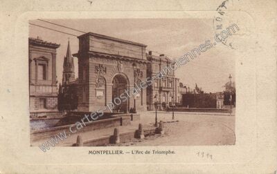Carte postale ancienne L'Arc de Triomphe — Montpellier (Hérault)