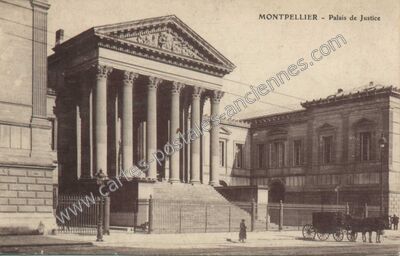 Carte postale ancienne Palais de Justice — Montpellier (Hérault)