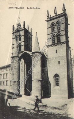 Carte postale ancienne La Cathédrale — Montpellier (Hérault)
