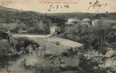 Carte postale ancienne Moulin de Reals — Murviel-lès-Béziers (Hérault)