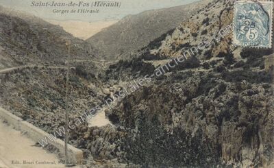 Carte postale ancienne Gorges de l'Hérault — Saint-Jean-de-Fos (Hérault)