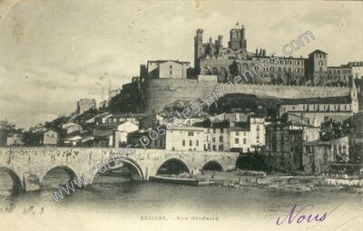Carte postale ancienne Vue Générale — Béziers (Hérault)