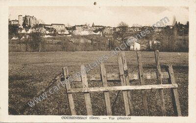 Carte postale ancienne Vue générale — Courrensan (Gers)