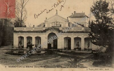 Carte postale ancienne Barbotan les Bains — Cazaubon (Gers)